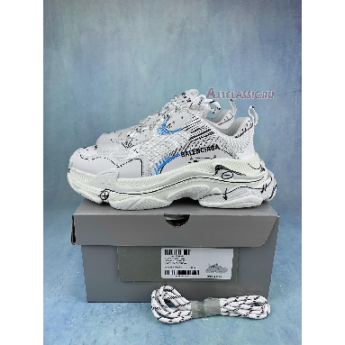 Balenciaga Triple S Sneaker White Black Blue 536737 W3SRB 9014 White/Black/Blue Sneakers