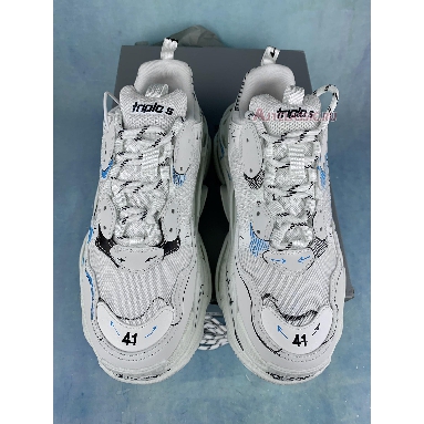 Balenciaga Triple S Sneaker White Black Blue 536737 W3SRB 9014 White/Black/Blue Sneakers