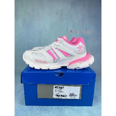 Balenciaga Adidas Track Forum Low Top Sneaker White Neon Pink 741106 W3CZ 19050 White/Neon Pink Sneakers