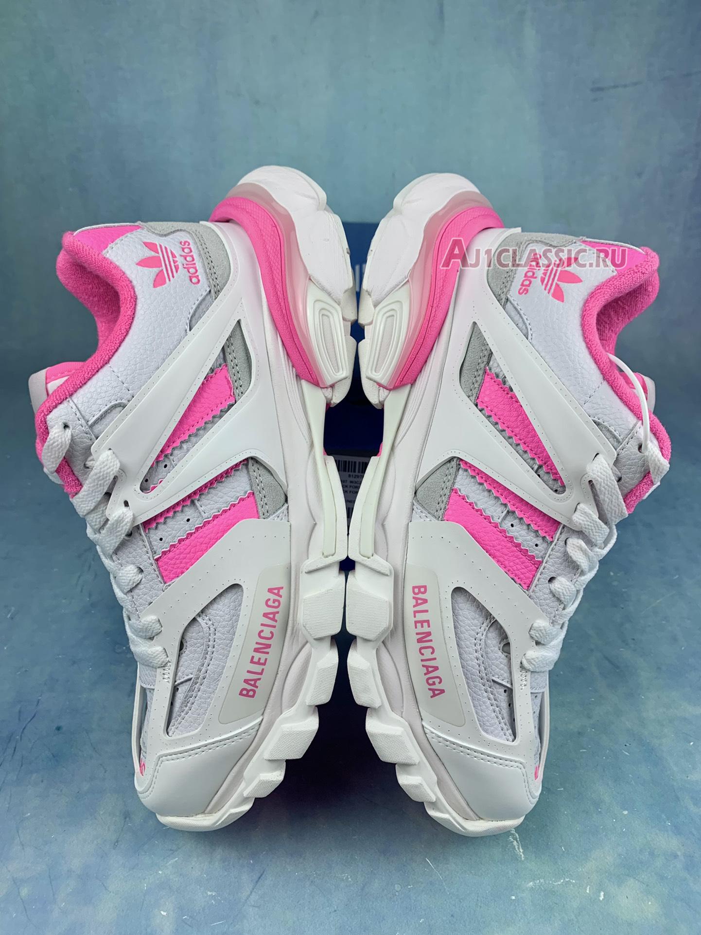 New Balenciaga Adidas Track Forum Low Top Sneaker "White Neon Pink" 741106 W3CZ 19050 Shoes