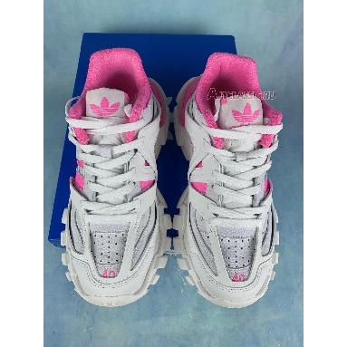 Balenciaga Adidas Track Forum Low Top Sneaker White Neon Pink 741106 W3CZ 19050 White/Neon Pink Mens Womens Shoes