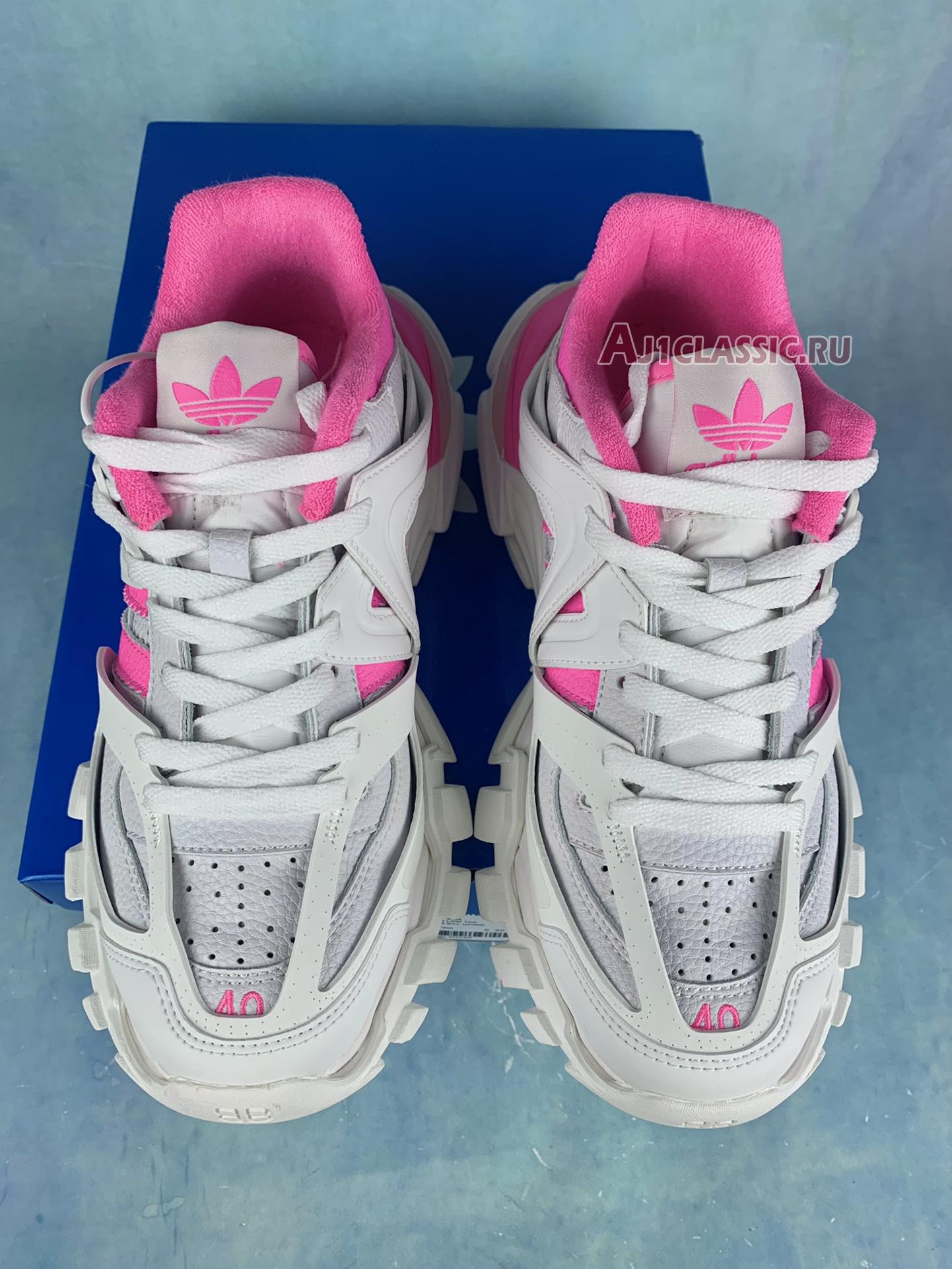 New Balenciaga Adidas Track Forum Low Top Sneaker "White Neon Pink" 741106 W3CZ 19050 Shoes