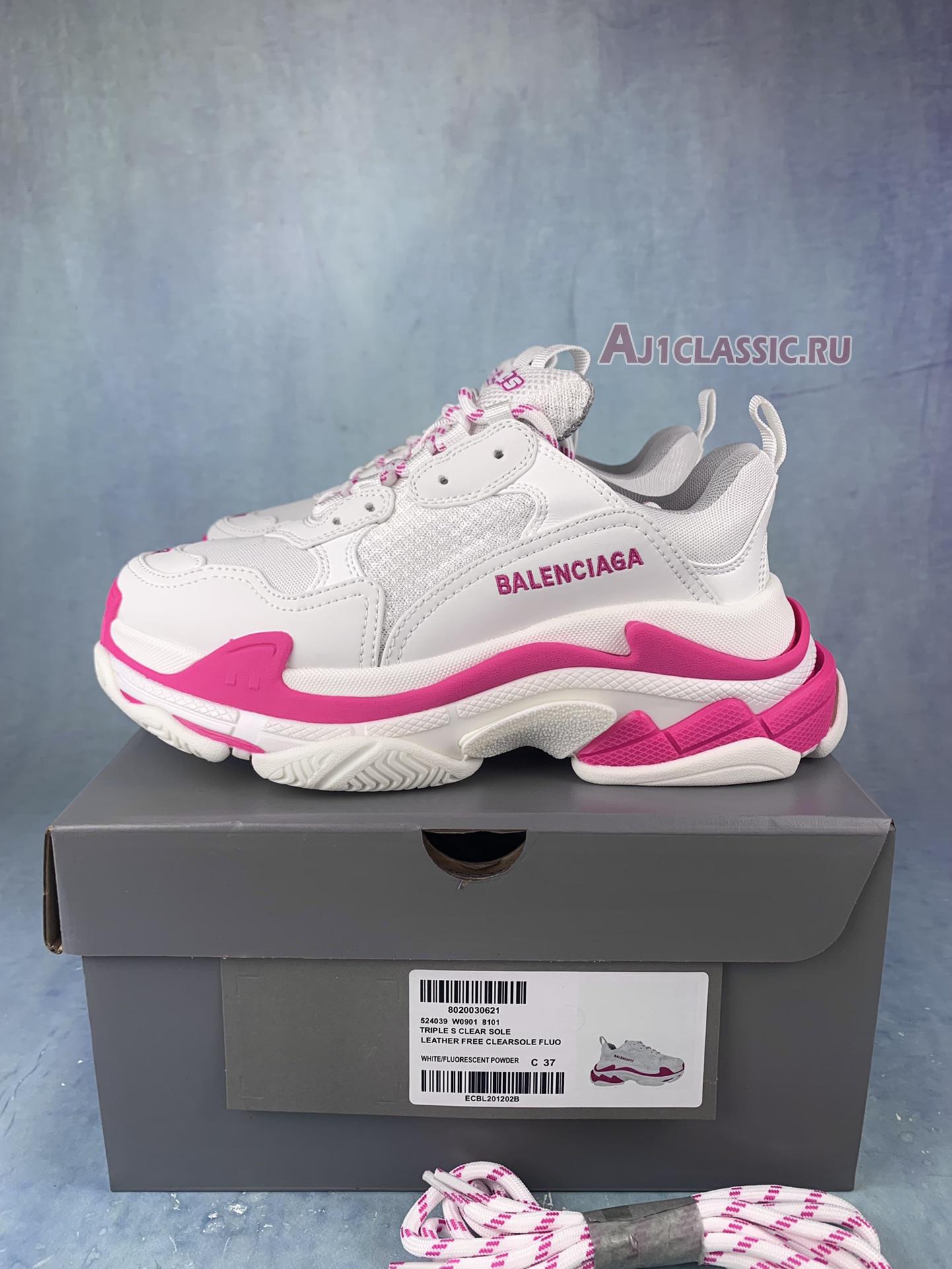 New Balenciaga Triple S Sneaker "Pink White" 524039 W2CA 35390 Shoes