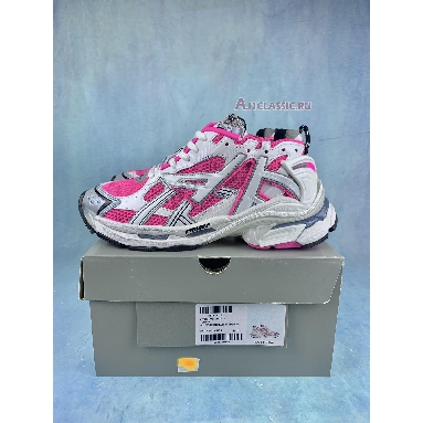 Balenciaga Runner Sneaker White Neon Pink 677402 W3RBN 9155 White/Fluo Pink/Grey-Black Mens Womens Shoes