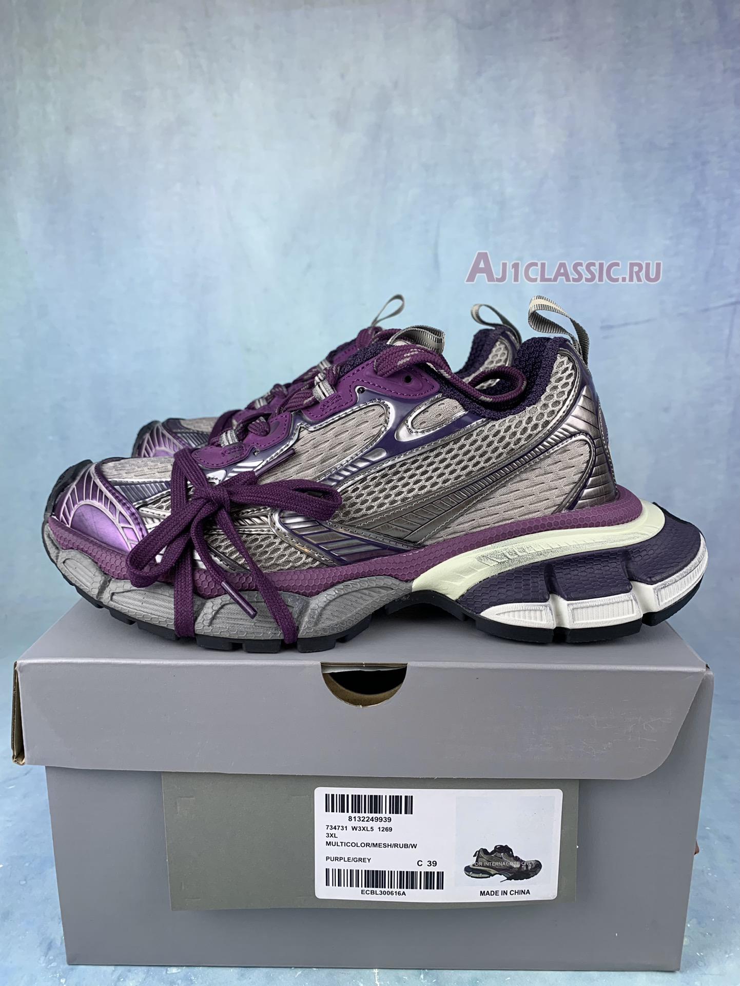 New Balenciaga 3XL Sneaker "Purple Grey" 734731 W3XL5 1269 Shoes