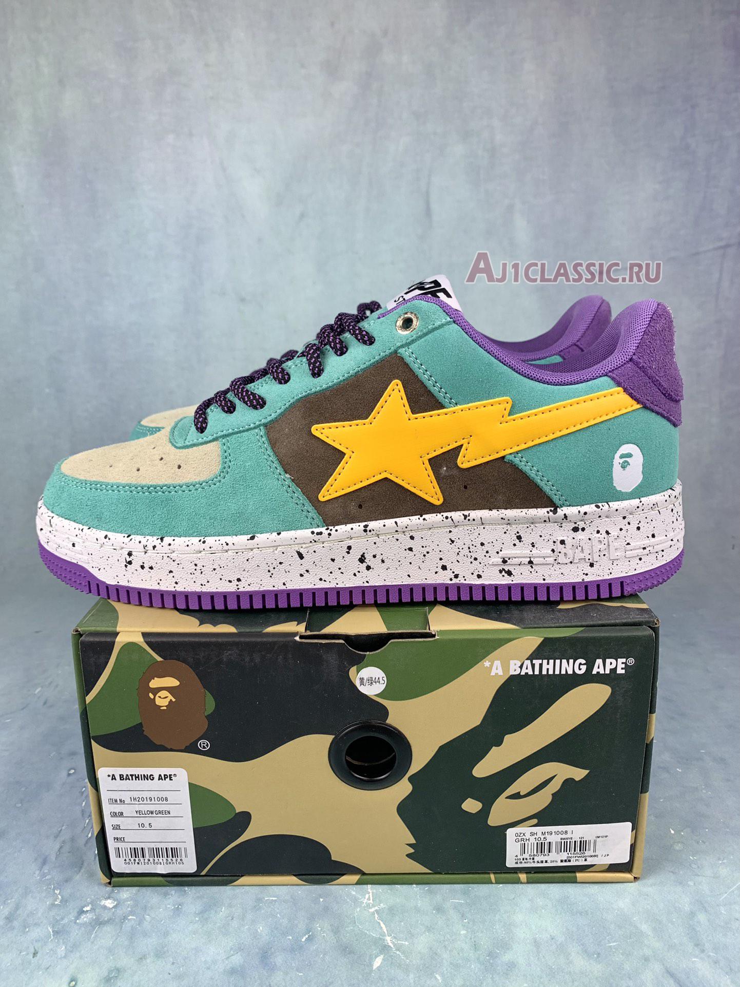 New A Bathing Ape Bapesta #2 "Brown Yellow" 1I20191008-BWXYE Shoes