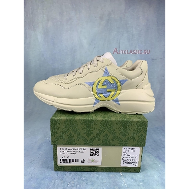 Gucci Rhyton Interlocking G Star 692935 DRW00 9522 Ivory/Yellow/Blue Sneakers