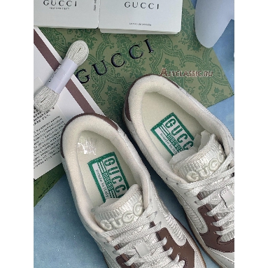 Gucci MAC80 Sneaker Off White Brown 741656 AAB79 9155 Off White/Brown Mens Womens Shoes