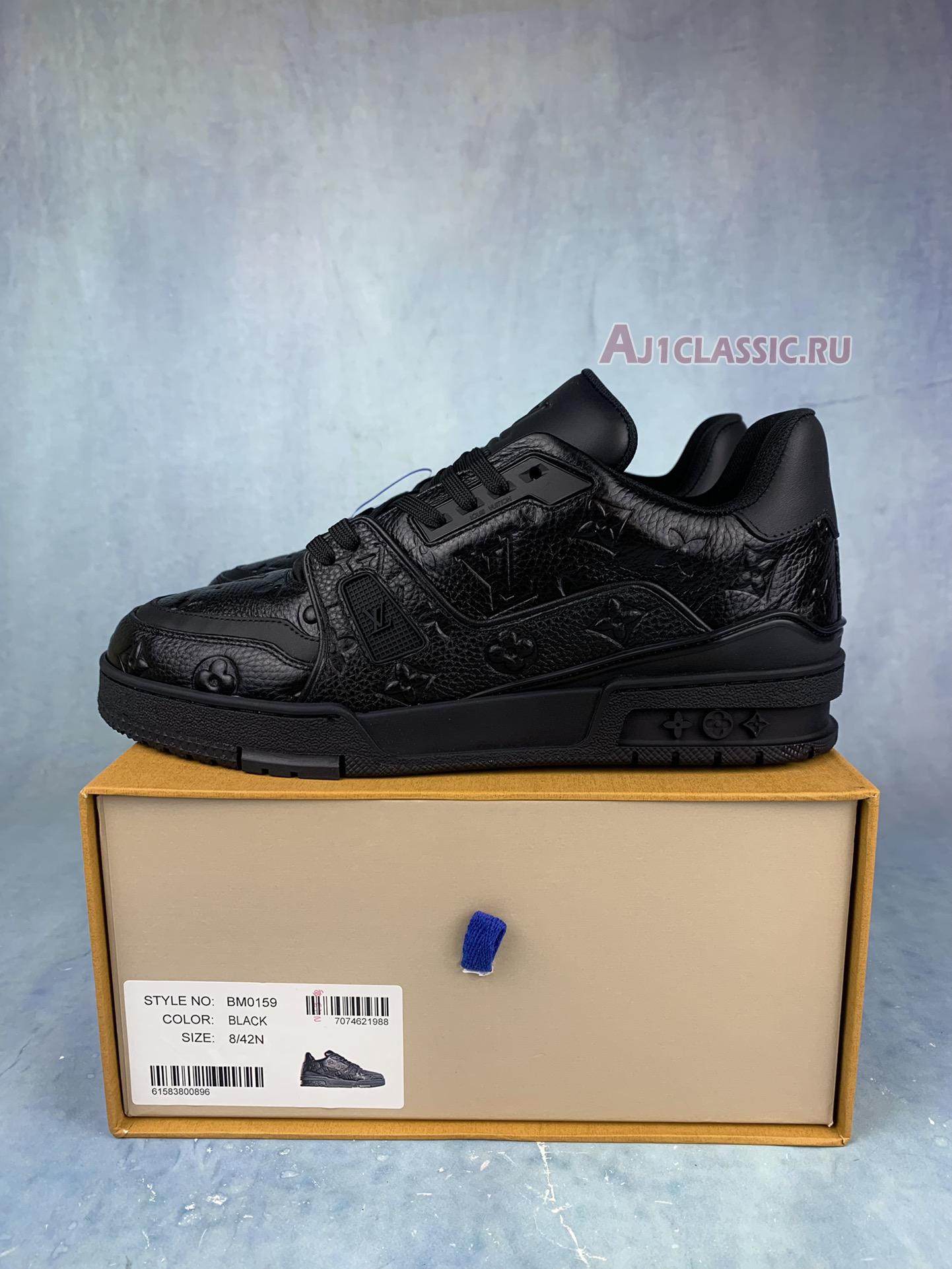 Louis Vuitton Trainer Sneaker "Embossed Monogram - Black" 1A7WER