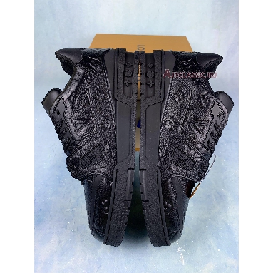 Louis Vuitton Trainer Sneaker Embossed Monogram - Black 1A7WER Black/Black Mens Womens Shoes