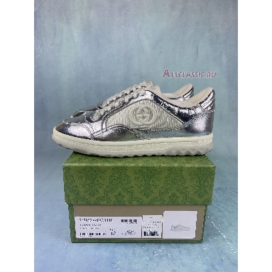 Gucci MAC80 Sneaker Metallic Silver 750834 AACA9 8141 Metallic Silver/Grey Mens Womens Shoes