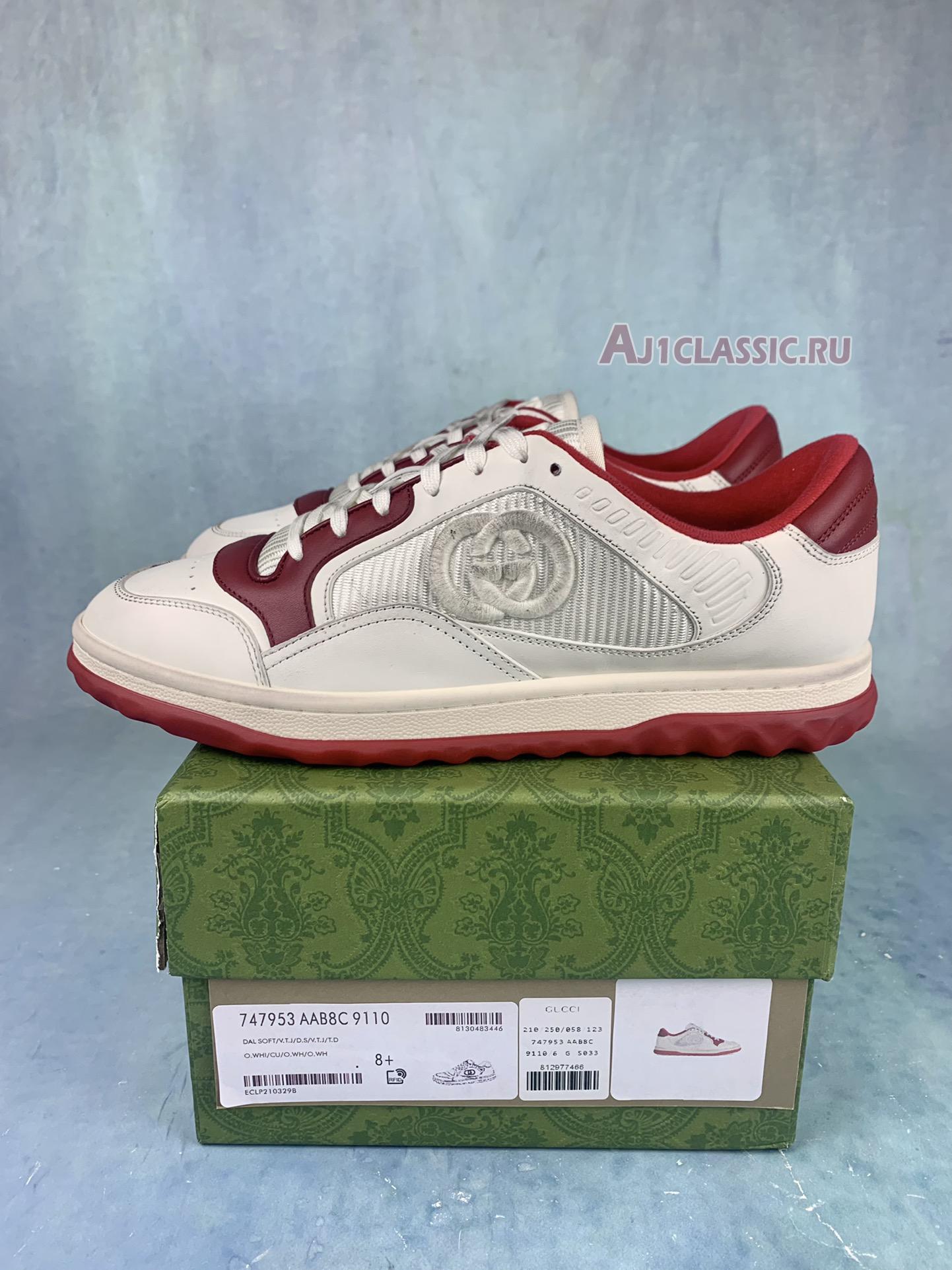 New Gucci MAC80 Sneaker "Off White Red" 749896 AAB79 9150 Shoes