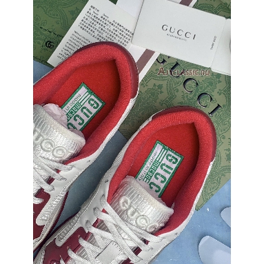 Gucci MAC80 Sneaker Off White Red 749896 AAB79 9150 Off White/Red Mens Womens Shoes