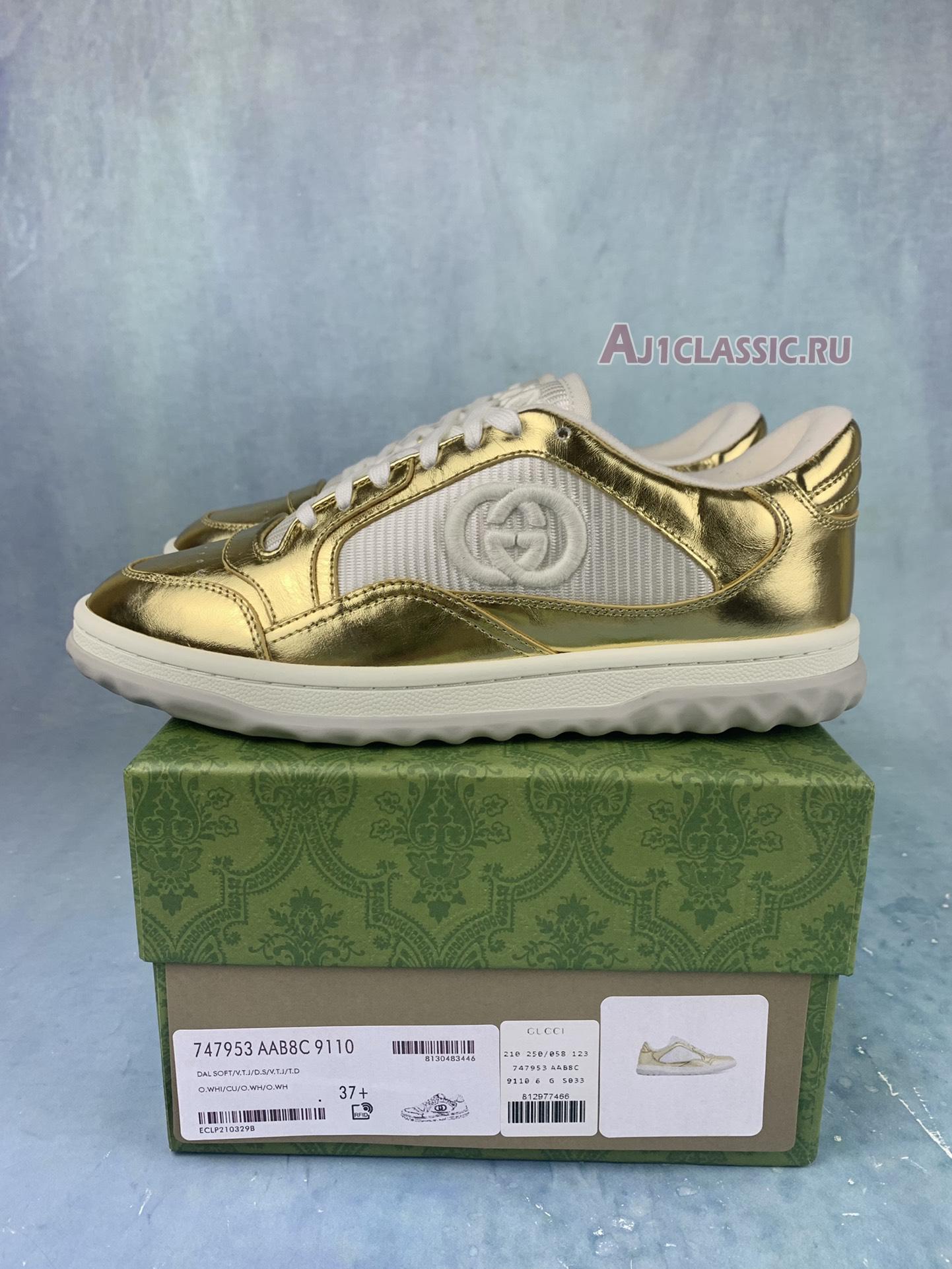 New Gucci MAC80 Sneaker "Gold" 750834 AACA9 8044 Shoes