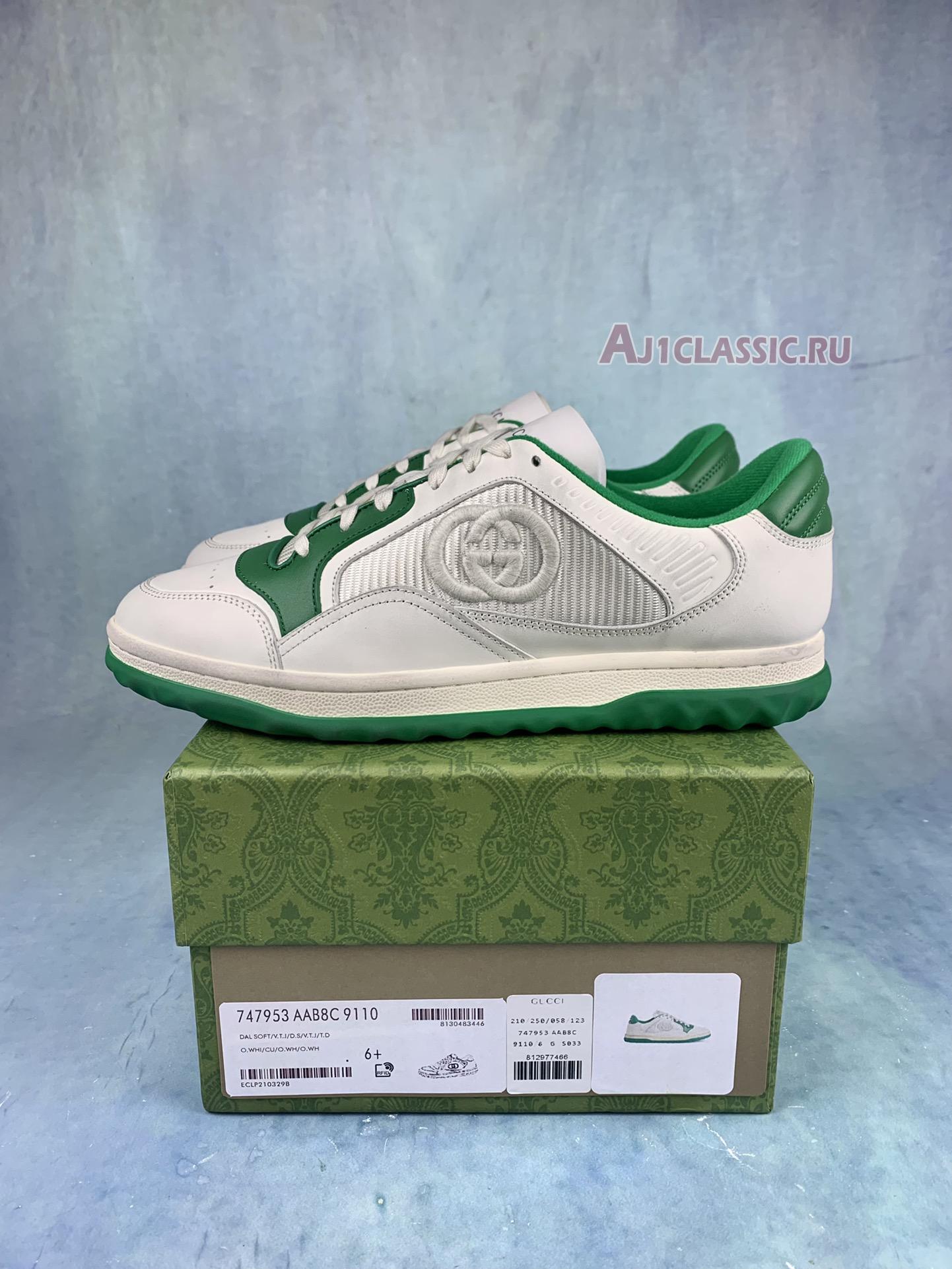 New Gucci MAC80 Sneaker "Off White Green" 749896 AAB79 9148 Shoes