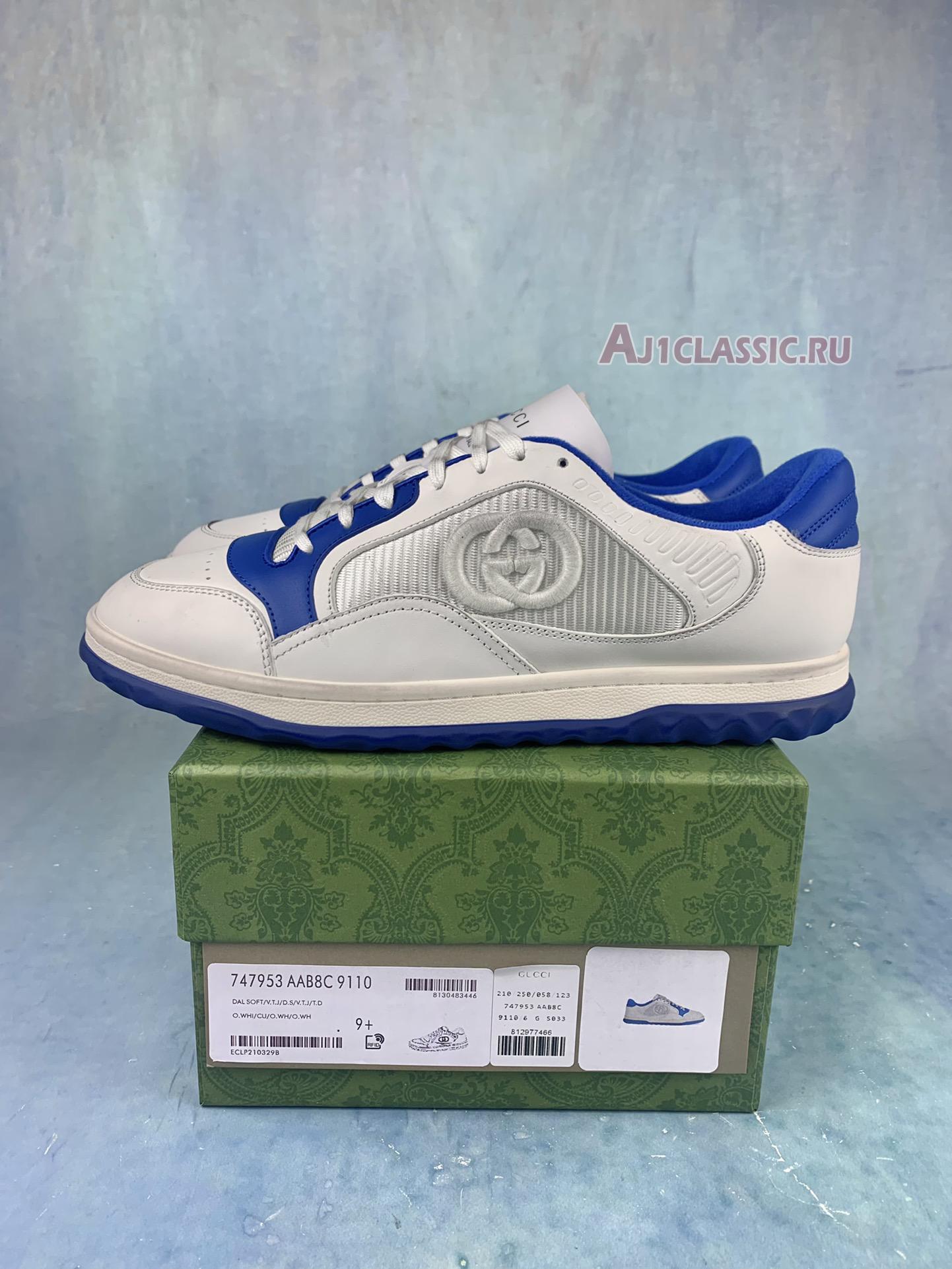 New Gucci MAC80 Sneaker "Off White Blue" 749896 AAB79 9149 Shoes