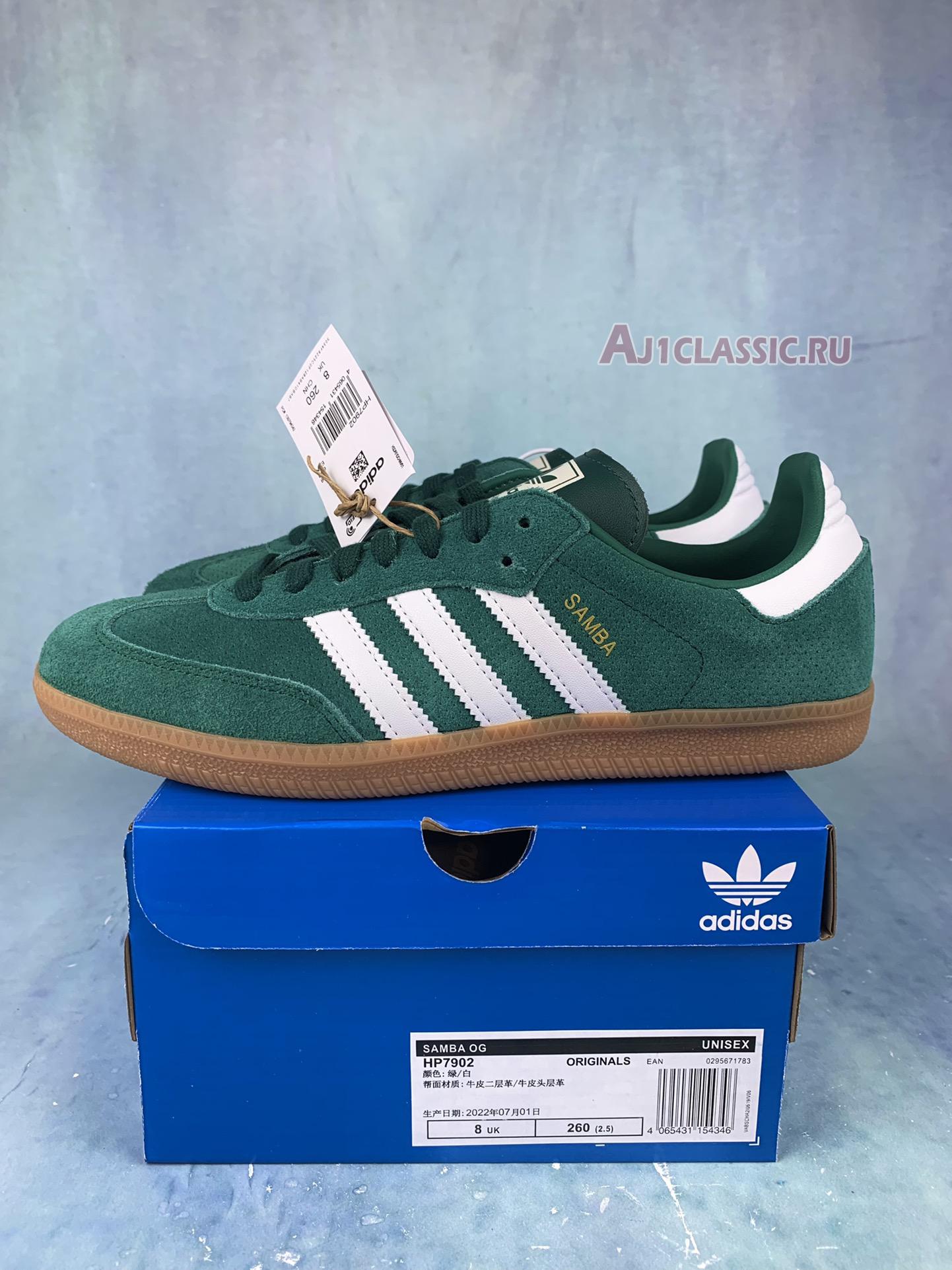 New Adidas Samba OG "Collegiate Green Gum" HP7902 Shoes