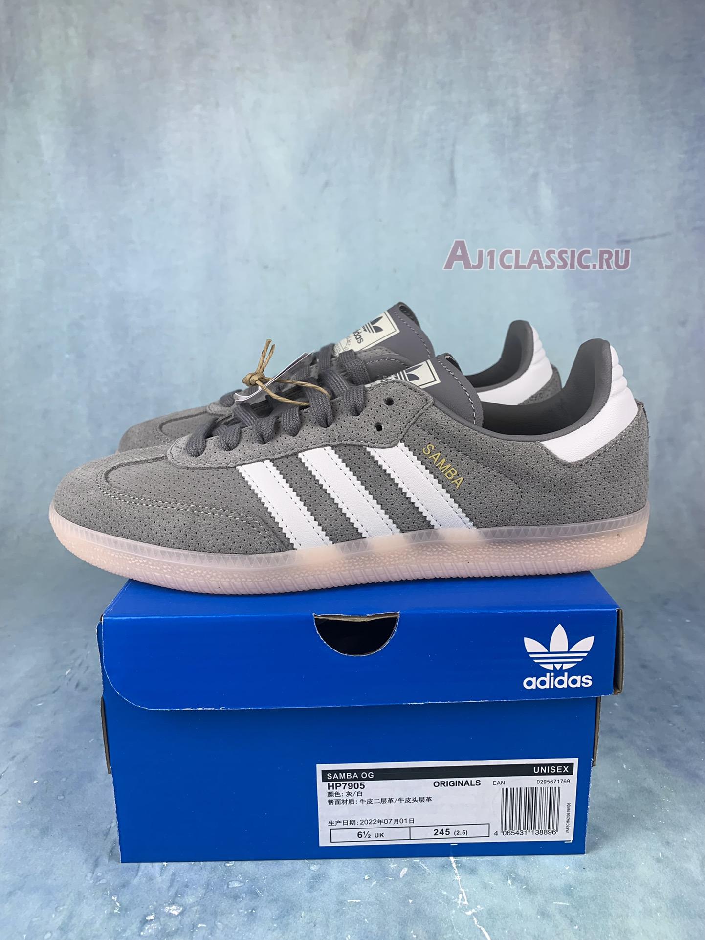 New Adidas Samba OG "Grey Bliss Orange" HP7905 Shoes