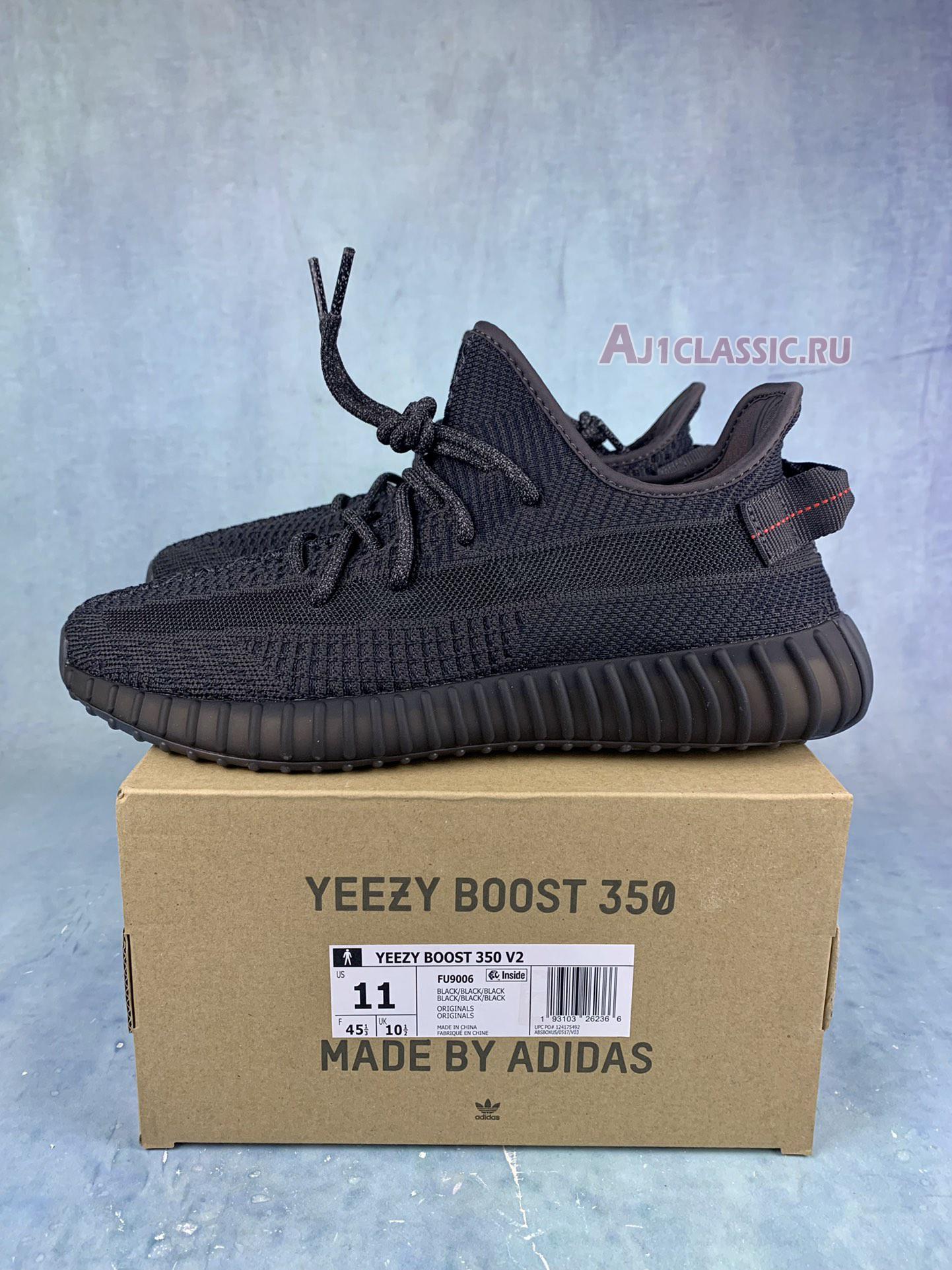 New Adidas Yeezy Boost 350 V2 "Black Non-Reflective" FU9006-2 Shoes