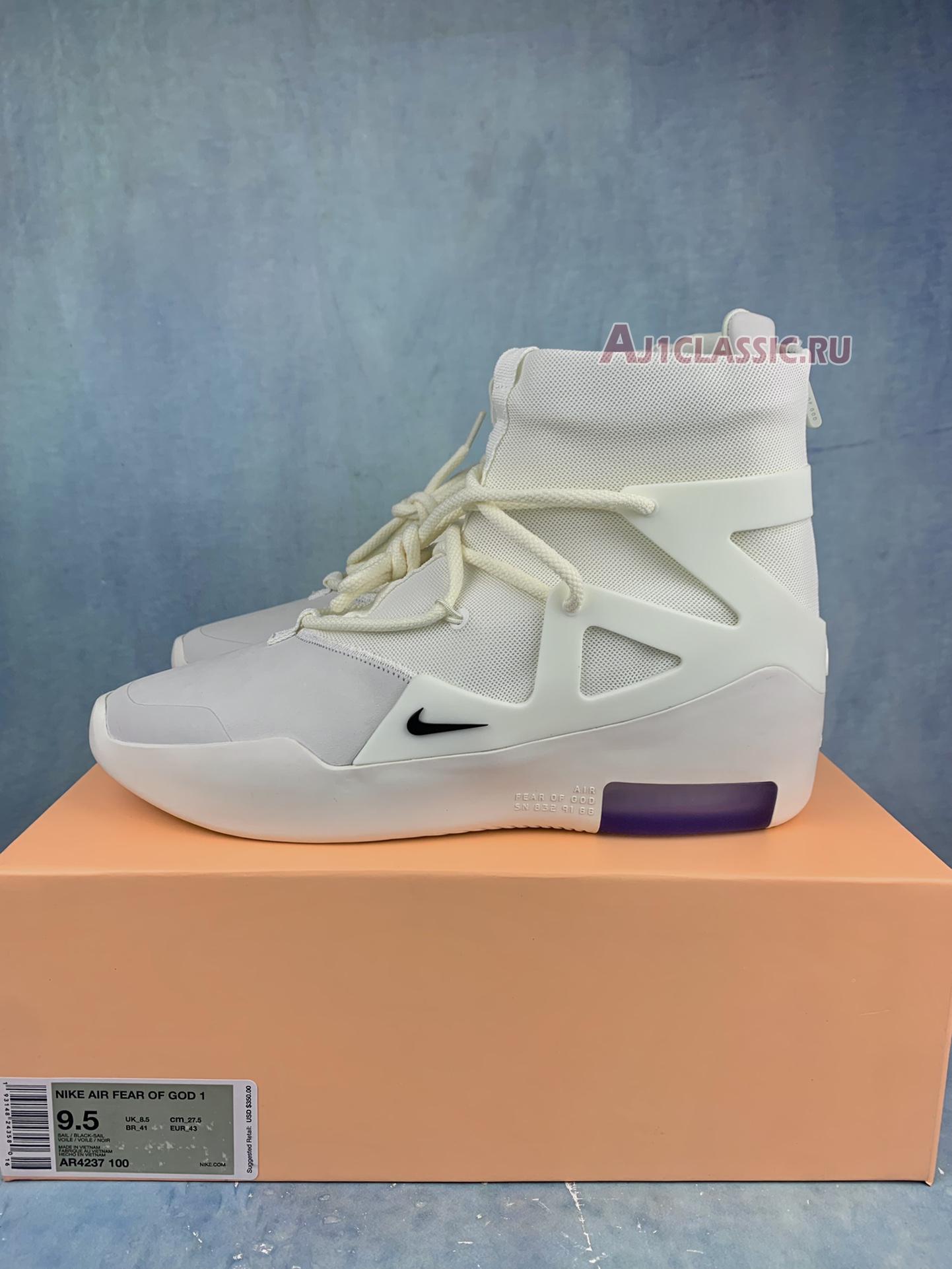 New Nike Air Fear of God 1 "Sail" AR4237-100 Shoes