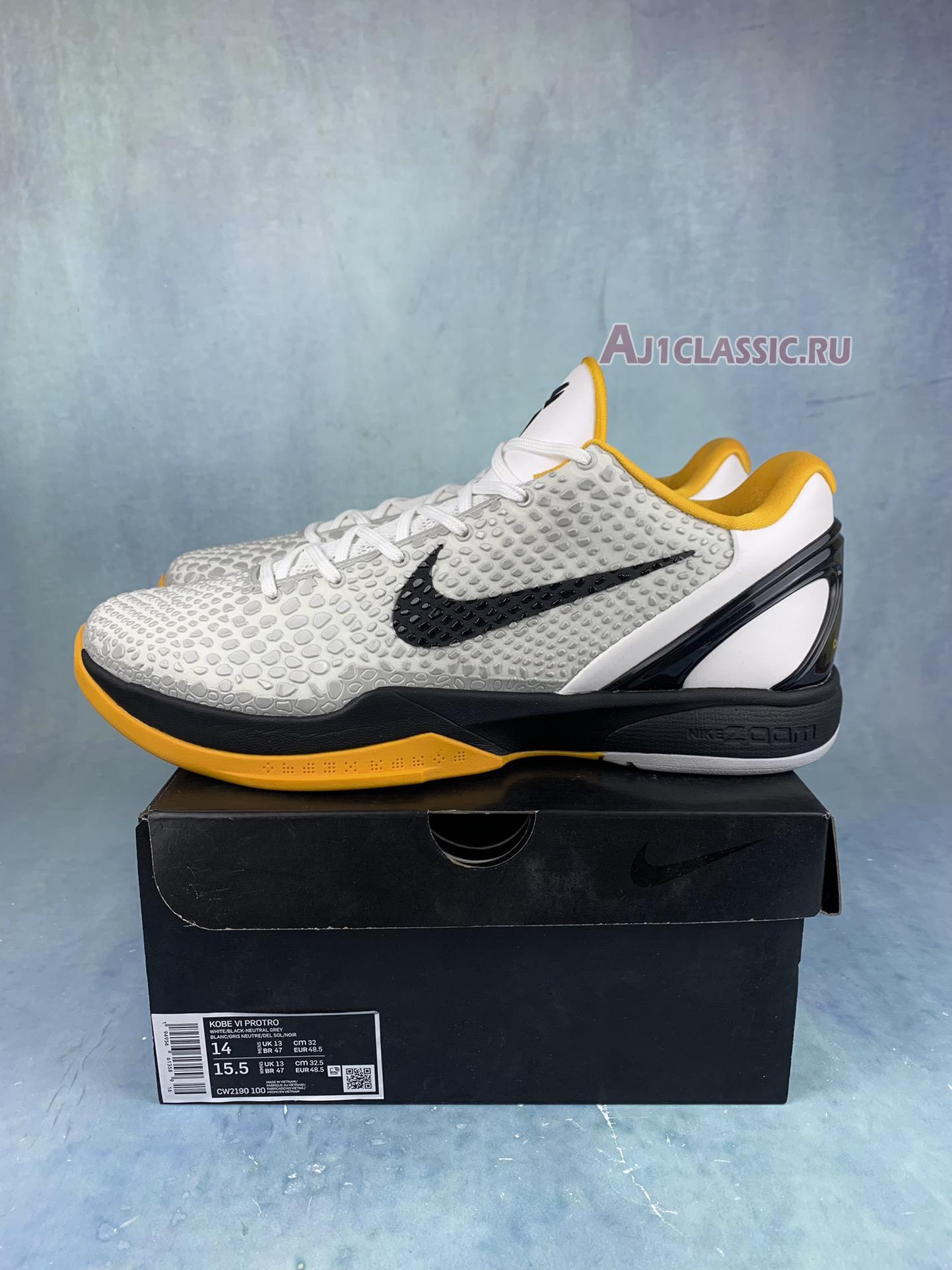 New Nike Zoom Kobe 6 Protro "White Del Sol" CW2190-100 Shoes