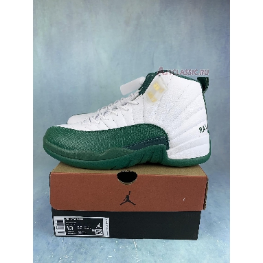 Air Jordan 12 Pe Ray Allen 136001-063PE White/Metallic Gold-Dark Pine Sneakers