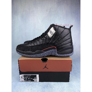 Air Jordan 12 Utility Grind DC1062-006-2 Black/Black/Bright Crimson/White Mens Womens Shoes