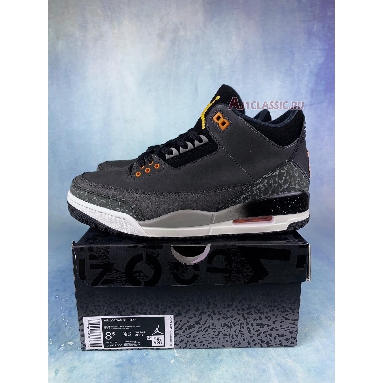 Air Jordan 3 Retro Fear Pack 2023 CT8532-080 Night Stadium/Total Orange/Black Sneakers