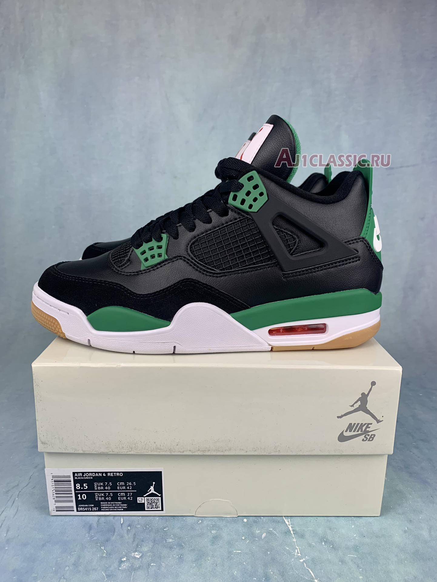 New Nike SB x Air Jordan 4 Retro SP "Black Green" DR5415-267 Shoes