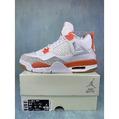 Nike SB x Air Jordan 4 Retro SP White Orange DR5415-108 White/Orange Mens Womens Shoes