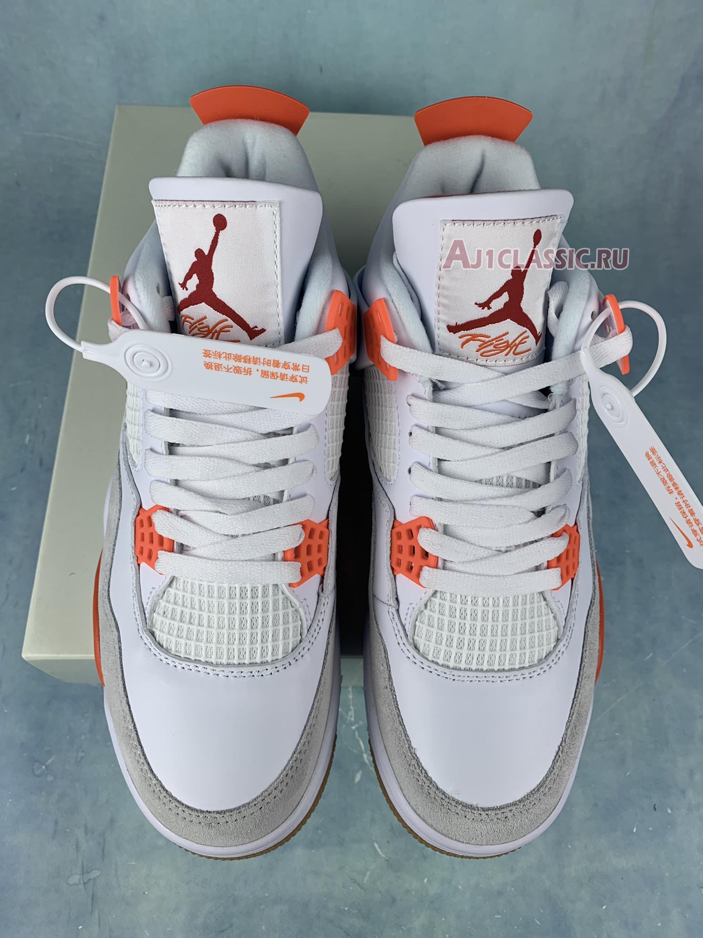 New Nike SB x Air Jordan 4 Retro SP "White Orange" DR5415-108 Shoes