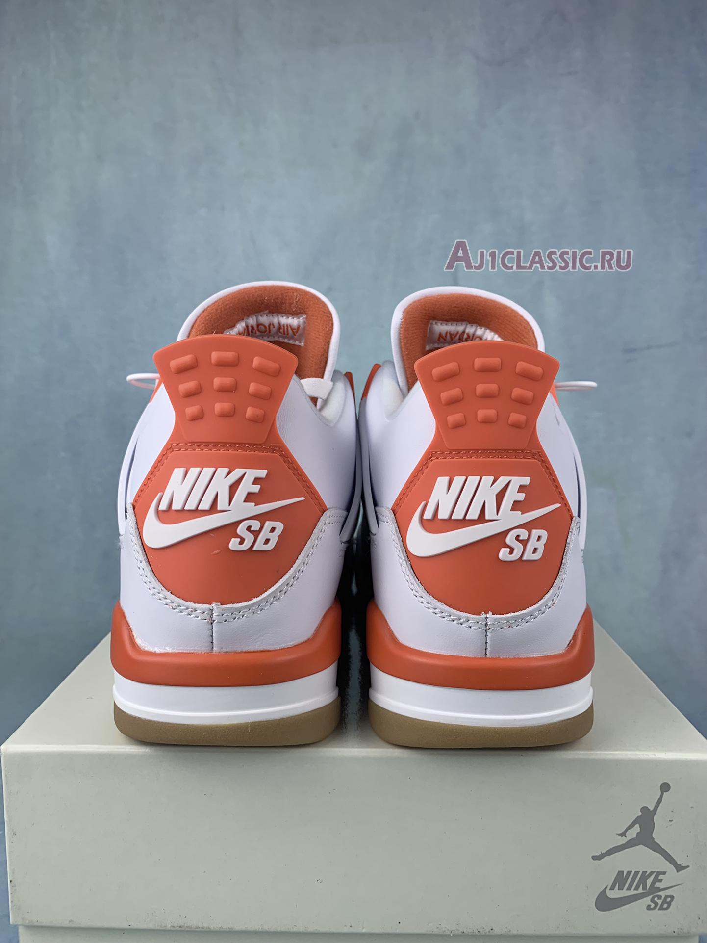 New Nike SB x Air Jordan 4 Retro SP "White Orange" DR5415-108 Shoes