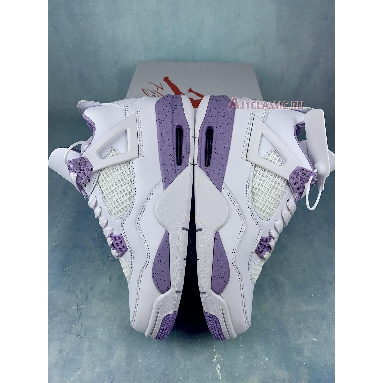 Air Jordan 4 Retro White Purple CT8527-115-2 White/Purple Mens Womens Shoes