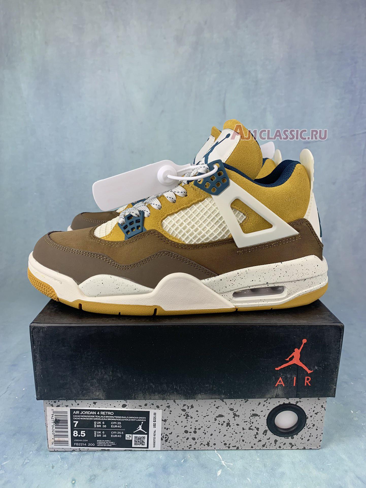 New Air Jordan 4 Retro "Cacao Wow" FB2214-200 Shoes