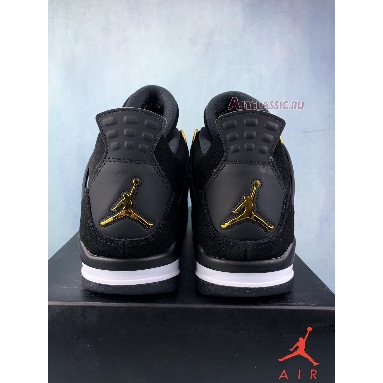 Air Jordan 4 Retro Royalty 308497-032-2 Black/Metallic Gold-White Sneakers