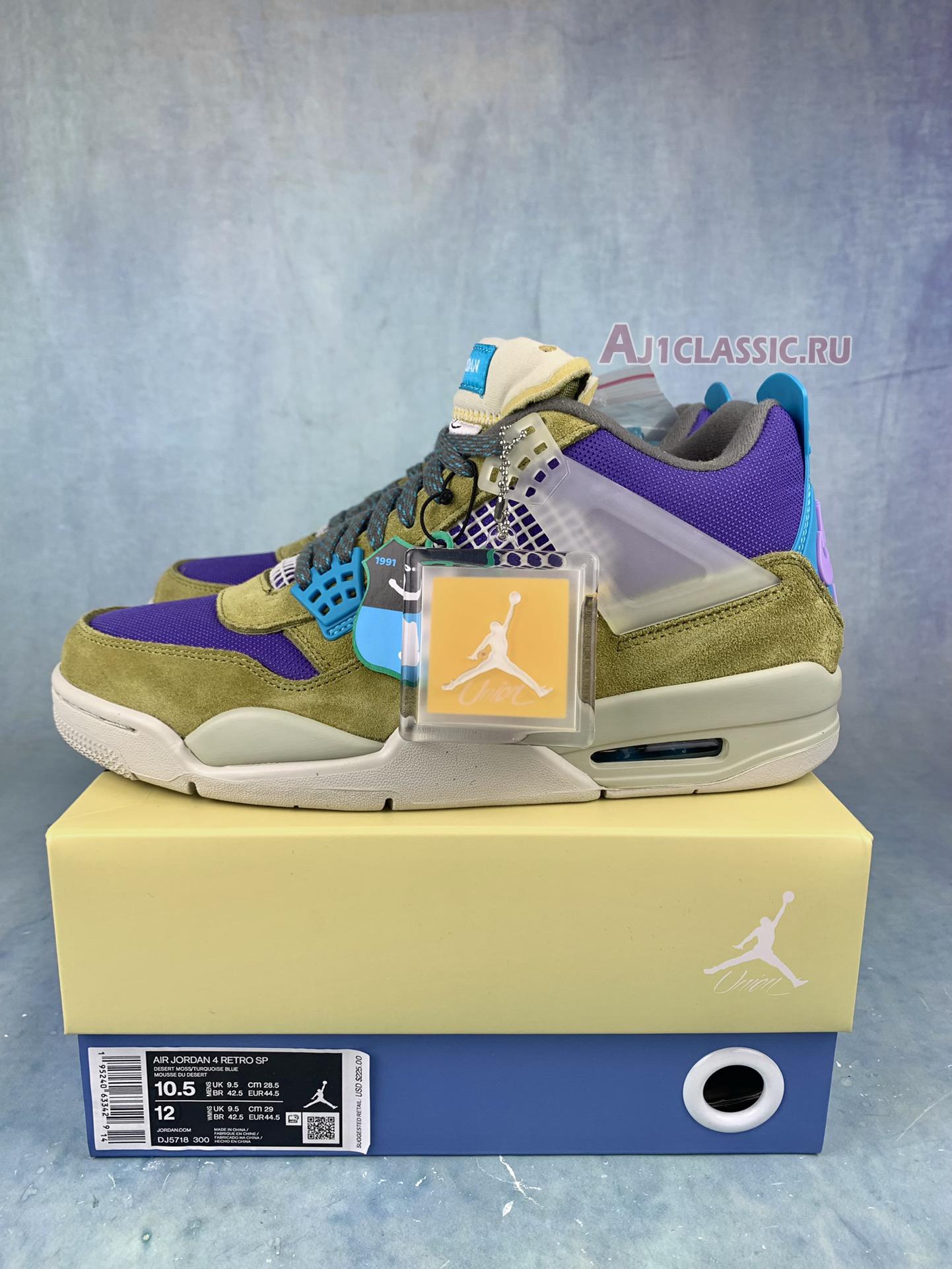 New Union LA x Air Jordan 4 Retro "Desert Moss" DJ5718-300-2 Shoes