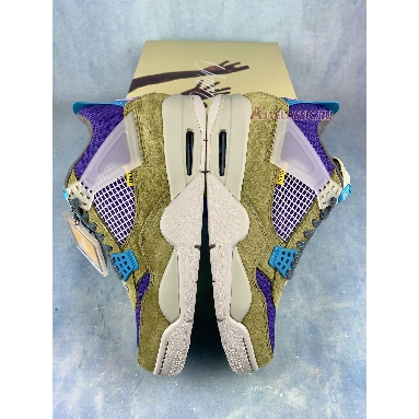 Union LA x Air Jordan 4 Retro Desert Moss DJ5718-300-2 Desert Moss/Turquoise Blue-Dark Iris Mens Womens Shoes