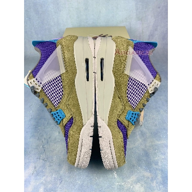 Union LA x Air Jordan 4 Retro Desert Moss DJ5718-300-2 Desert Moss/Turquoise Blue-Dark Iris Mens Womens Shoes