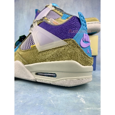 Union LA x Air Jordan 4 Retro Desert Moss DJ5718-300-2 Desert Moss/Turquoise Blue-Dark Iris Mens Womens Shoes