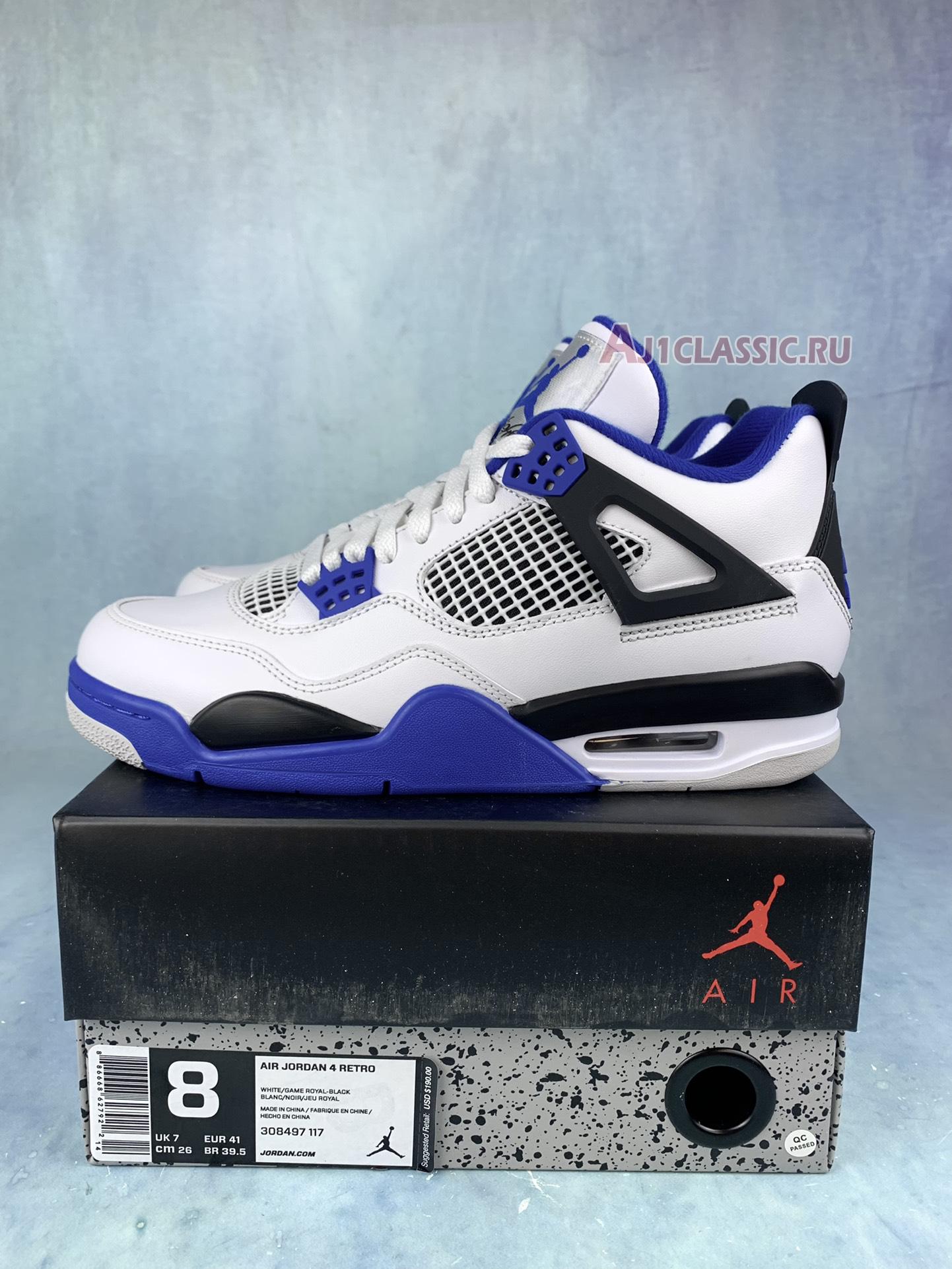 New Air Jordan 4 Retro "Motorsports" 308497-117-2 Shoes