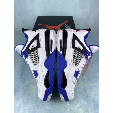 Air Jordan 4 Retro Motorsports 308497-117-2 White/Game Royal-Black Sneakers