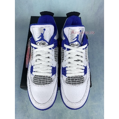 Air Jordan 4 Retro Motorsports 308497-117-2 White/Game Royal-Black Sneakers