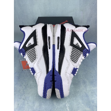 Air Jordan 4 Retro Motorsports 308497-117-2 White/Game Royal-Black Sneakers