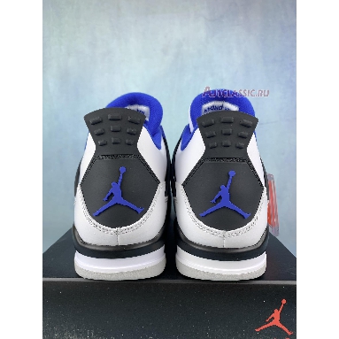 Air Jordan 4 Retro Motorsports 308497-117-2 White/Game Royal-Black Mens Womens Shoes