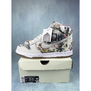 Supreme x Nike Dunk High SB Rammellzee FD8779-100 White/White/Multi-Color Mens Womens Shoes