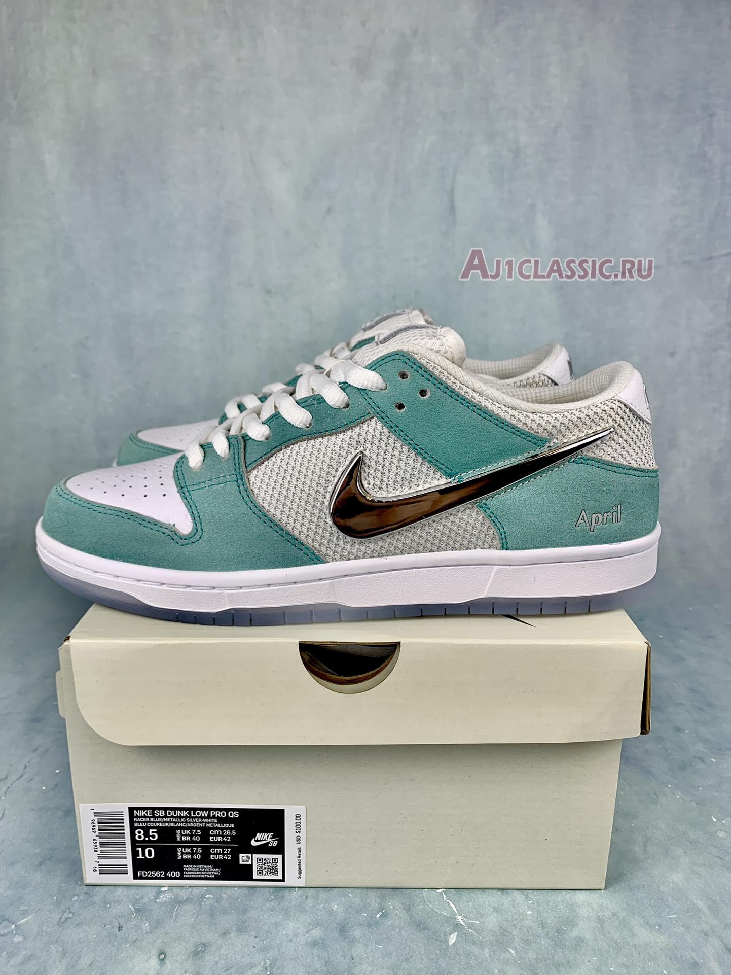 New April Skateboards x Nike Dunk Low SB "Turbo Green" FD2562-400 Shoes