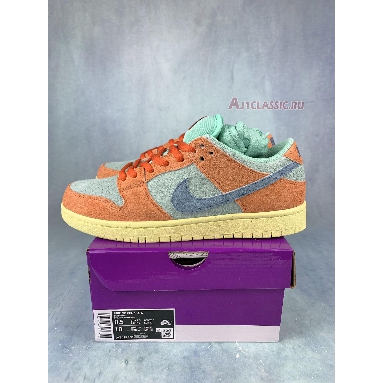 Nike Dunk Low SB Orange Emerald Rise PE DV5429-800 Orange/Noise Aqua/Emerald Rise/Lemon Chiffon Mens Womens Shoes