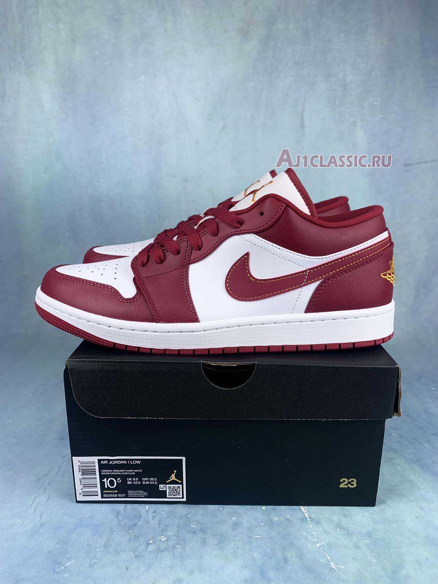 New Air Jordan 1 Low "Cardinal Red" 553558-607 Shoes