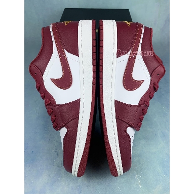 Air Jordan 1 Low Cardinal Red 553558-607 Cardinal Red/White/Light Curry Mens Womens Shoes