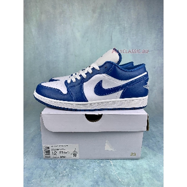 Air Jordan 1 Low Marina Blue DC0774-114-2 White/White/Dark Marina Blue Sneakers